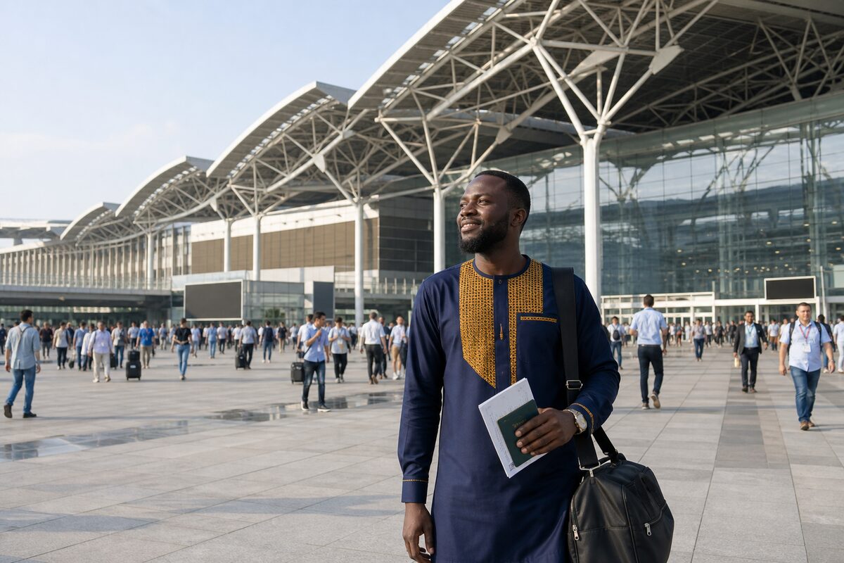 Ghanaian business traveller at Canton Fair